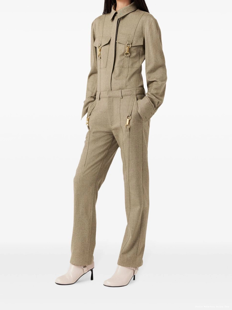 Affordable wool McCartney trousers Women hardware-detail Stella flannel 0405